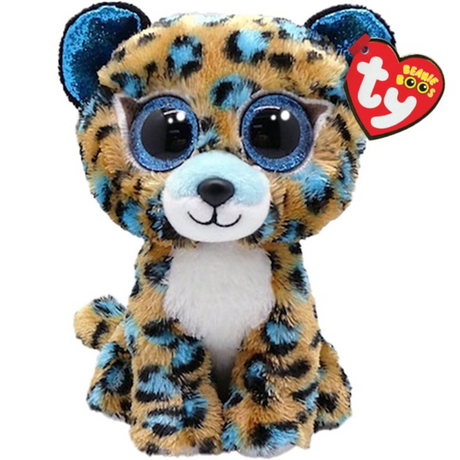 TY Beanie Boo Soft Plush Toy - Cobaly Leopard Blue | 36691