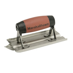 Marshalltown Stainless Steel Groover Trowel DuraSoft Handle 6 x 3in | M/T180D