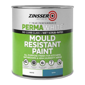 Zinsser Perma White Mould Resistant Paint Interior 1 Litre - Satin White | ZN610351