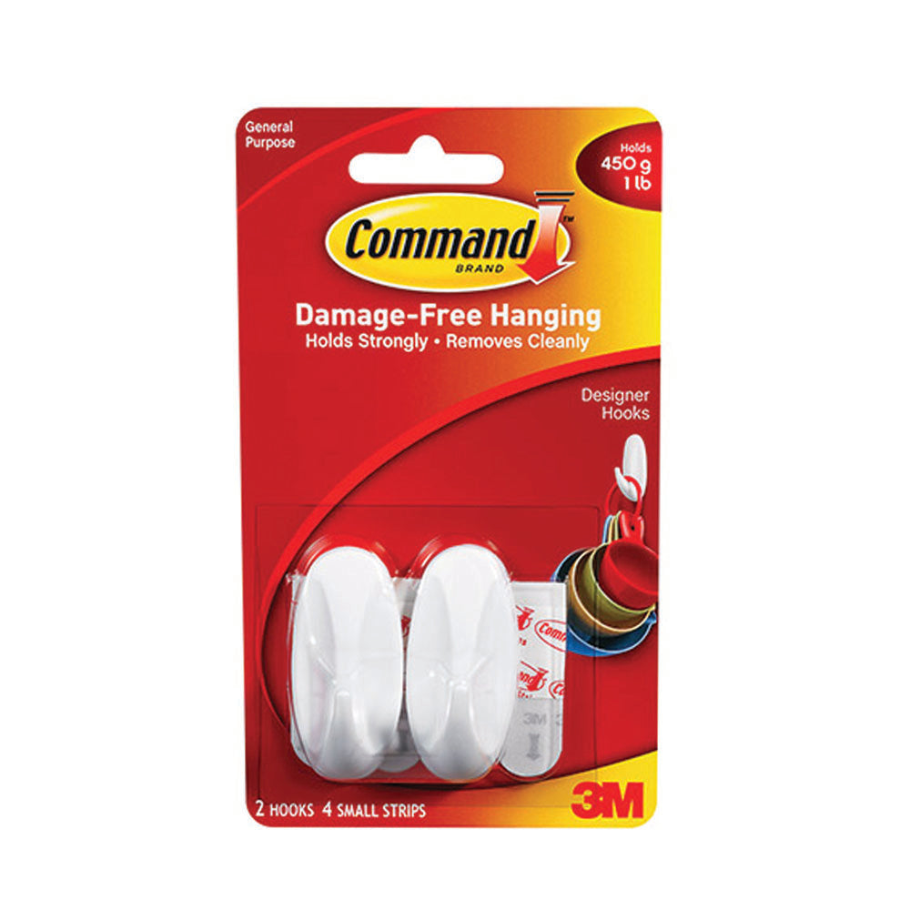 Command 3m Oval Hooks 2 Pack - Small | 3M17082
