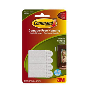 Command 3M Picture Hanging Strip Small  4 Pack | 3M17202