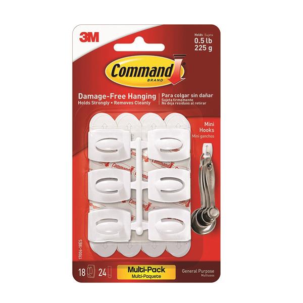 Command 3M Mini Hooks Value Pack 18 Pack | 3M17006VALUE