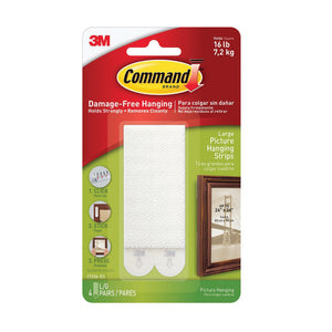 Command 3M Picture Hanging Strip 4 Sets Large | 3M17206
