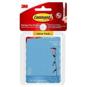 Command Clear Decorating Clips with Clear Strips 40 Pack | 3M17026CLRVALUE