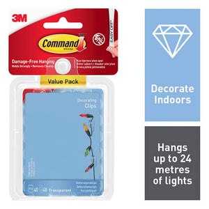 Command Clear Decorating Clips with Clear Strips 40 Pack | 3M17026CLRVALUE