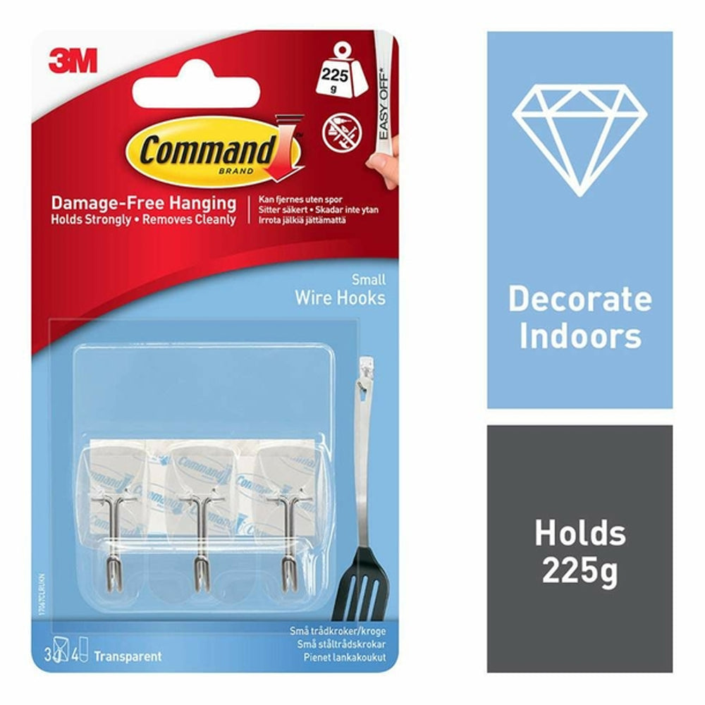 Command Clear Wire Hooks 3 Pack | 3M17067CLR