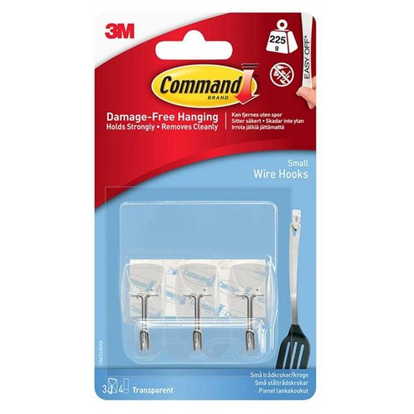 Command Clear Wire Hooks 3 Pack | 3M17067CLR