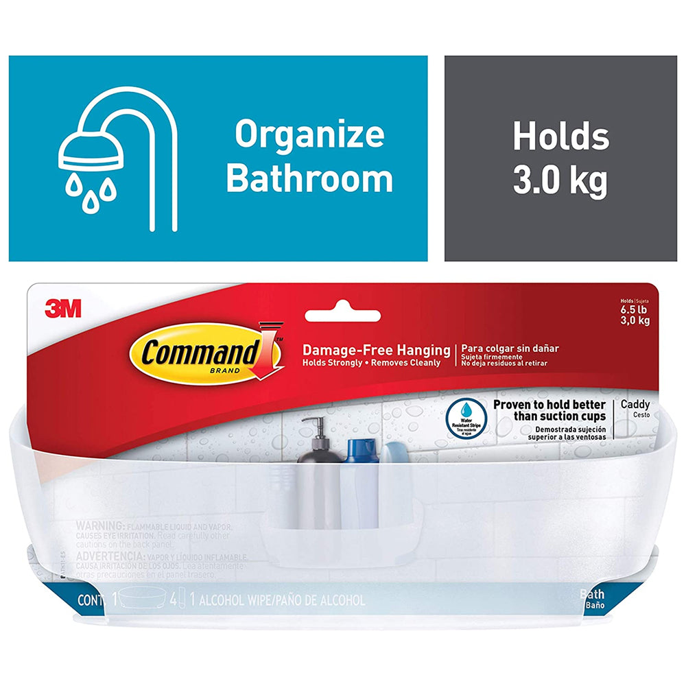 Command Shower Caddy with Water Resistant Strips | 3MBATH11-ES