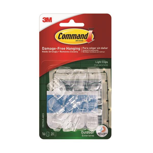 Command 3M Outdoor Light Clip 8 Pack | 3M17017CLR-AWES