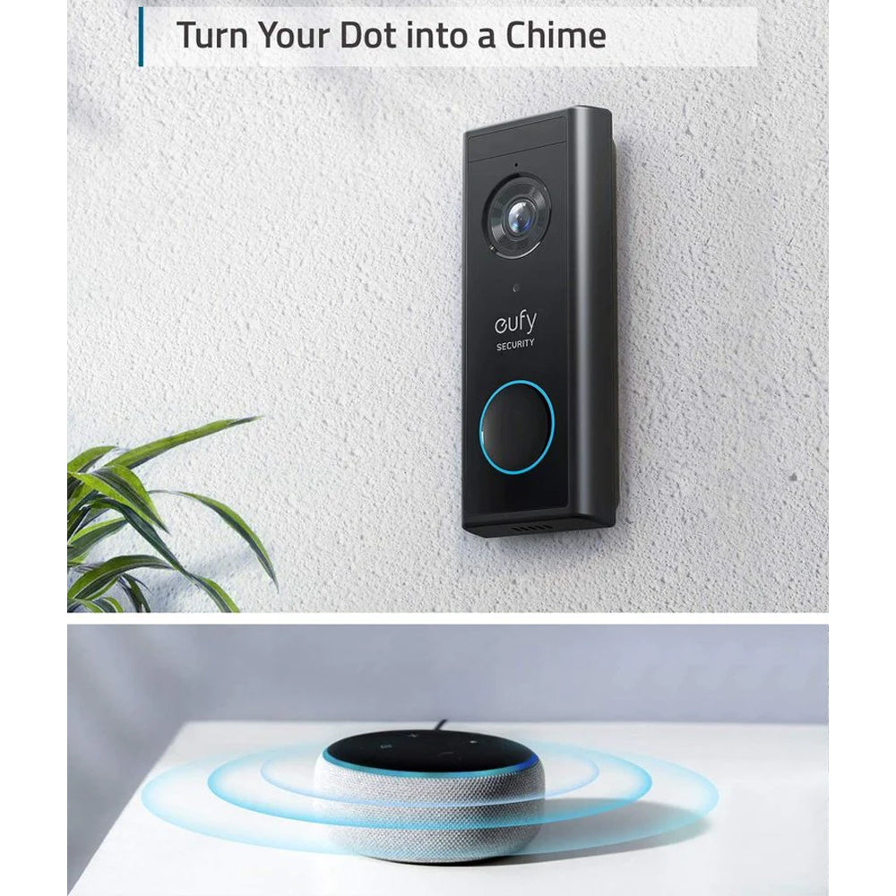 Eufy Video Doorbell 2K Battery Powered With Home Base 2 | E82101W4