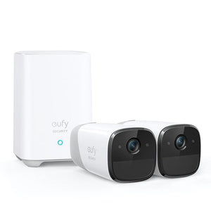 Eufy Cam 2 Kit Pro Wireless Home Security Battery Camera + Homebase 2 - White | T88513D1