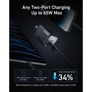 Anker Prime 67W GaN Wall Phone Charger Adapter ( 2 x USB C 1 x USB A ) | A2669213