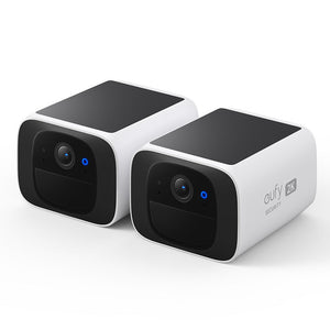 Eufy S220 SoloCam Twin Pack 2k Cameras with Solar Panels - White | E8134321