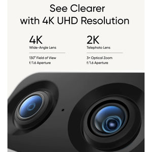 Eufy S350 4K Indoor Dual Pan & Tilt Camera with 4K Zoom and 2K Wide Lenses - White | T8416221