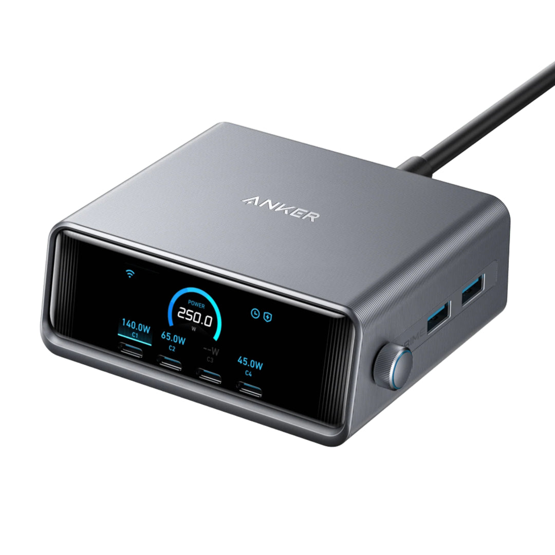 Anker Prime Charger 250W 6 Port GaN Charging Station | A2345241