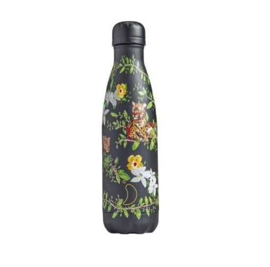 Chillys Water Drinking Bottle 500ml - Tropical Leopard Flower | B500TRFLLEO