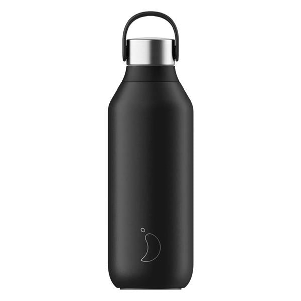 Chillys Series 2 Water Drinks Bottle 500ml - Abyss Black | B500S2ABLK