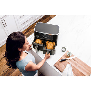 Ninja Foodi Max Dual Zone Air Fryer 9.5 Litre with Smart Cook Probe System | AF451UK