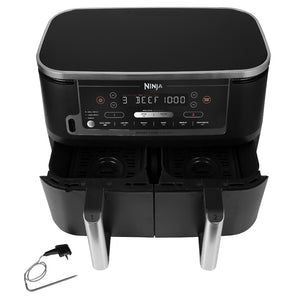 Ninja Foodi Max Dual Zone Air Fryer 9.5 Litre with Smart Cook Probe System | AF451UK