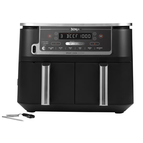 Ninja Foodi Max Dual Zone Air Fryer 9.5 Litre with Smart Cook Probe System | AF451UK