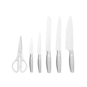 Ninja Stay Sharp Stainless 6-Piece Knife Set & Block - White | K62006EUWH