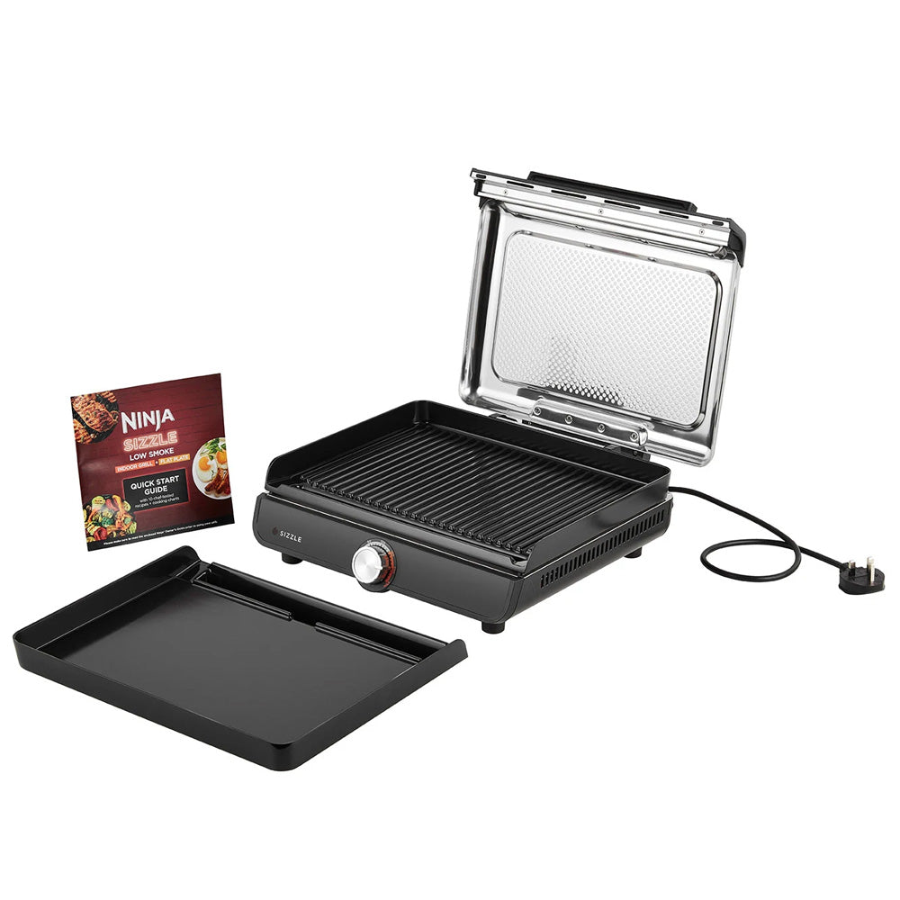Ninja Sizzle Indoor Grill and Flat Plate - Black | GR101UK