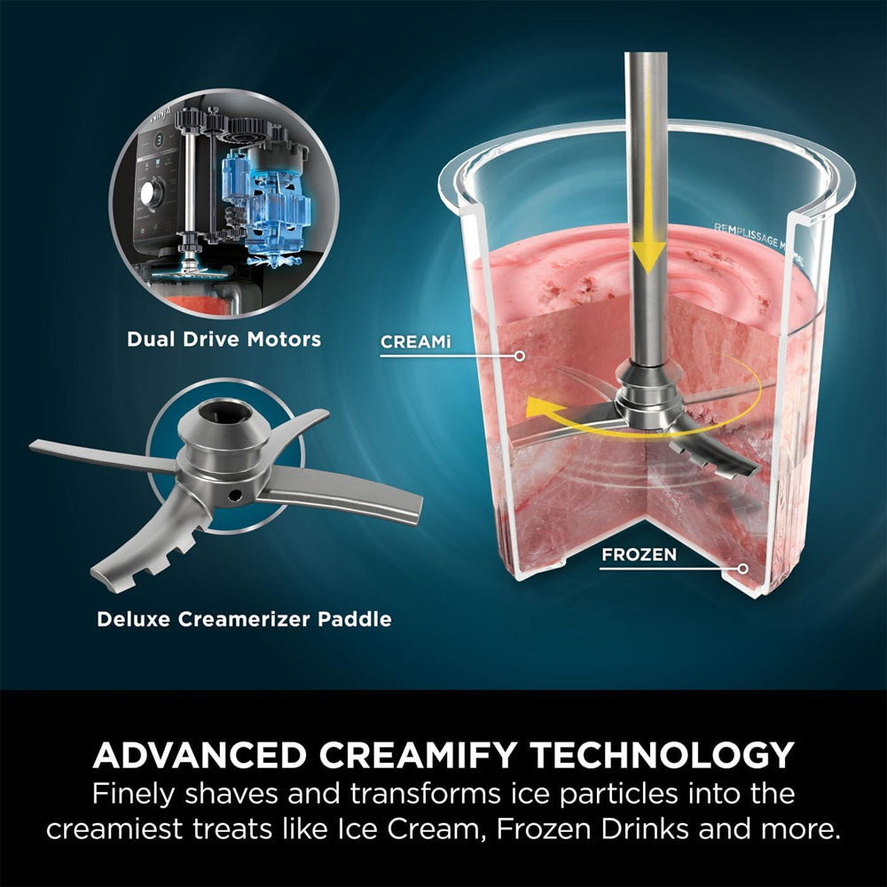 Ninja CREAMi Deluxe 10-in-1 Ice Cream and Frozen Drink Maker | NC501UK