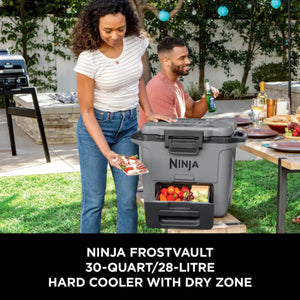 Ninja FrostVault 28 Litre Hard Cooler with Dry Zone - Slate Grey | FB131UKGY