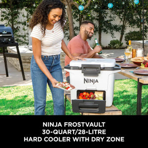 Ninja FrostVault 28 Litre Hard Cooler with Dry Zone - Cloud White | FB131UKWH