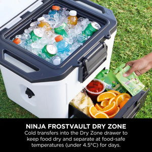 Ninja FrostVault 28 Litre Hard Cooler with Dry Zone - Cloud White | FB131UKWH