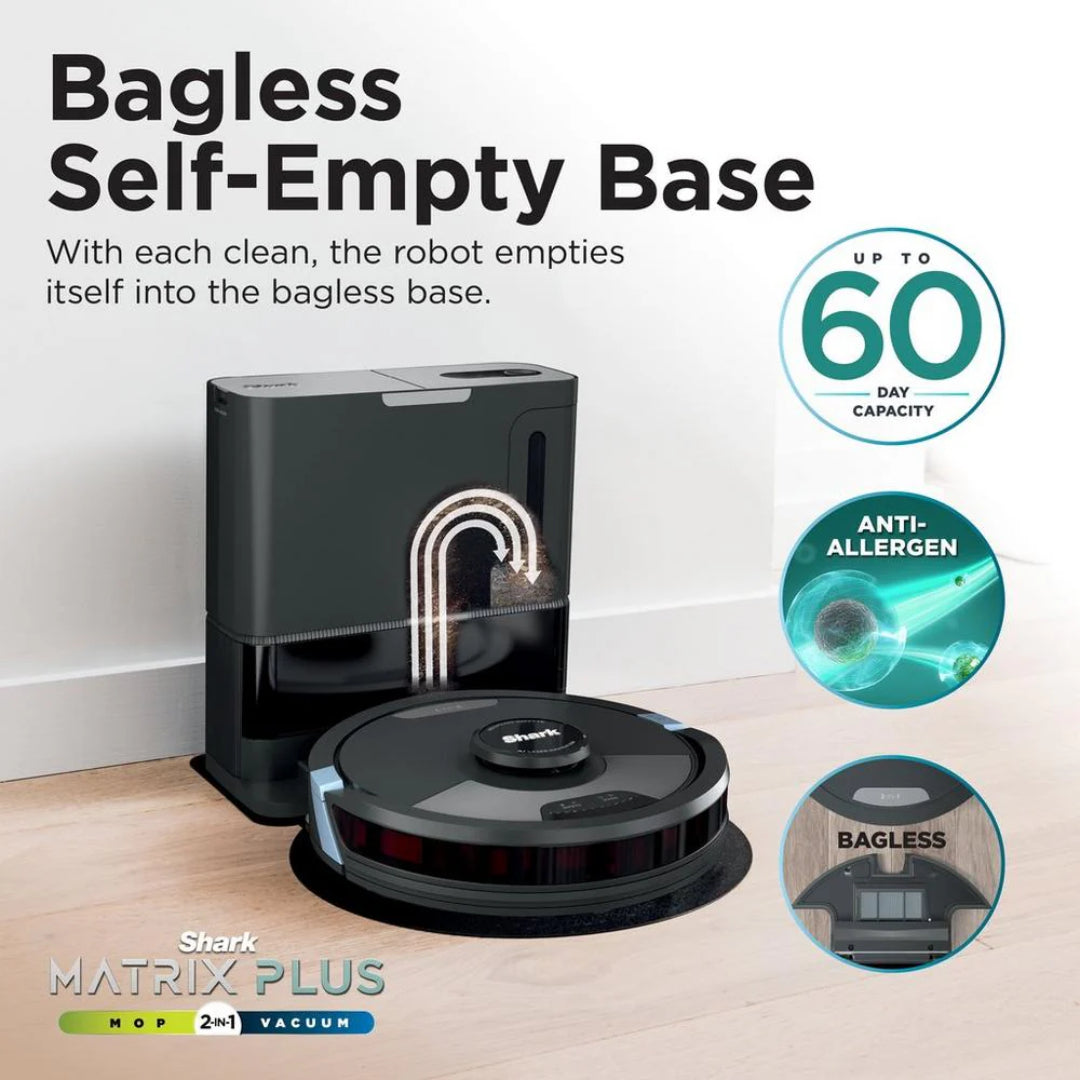 Shark Matrix Plus 2 in 1 Self-Empty Robot Vac Vacuum & Mop | RV2620WAUK