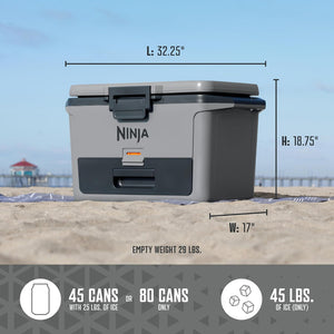 Ninja FrostVault 47 Litre Hard Cooler with Dry Zone - Slate Grey | FB151UKGY