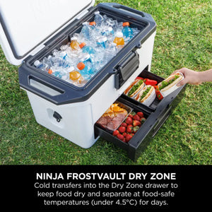 Ninja FrostVault 47 Litre Hard Cooler with Dry Zone - Cloud White | FB151UKWH