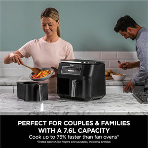 Ninja Foodi 4 in 1 Dual Zone Air Fryer 7.6 LItre - Black | AF200UK