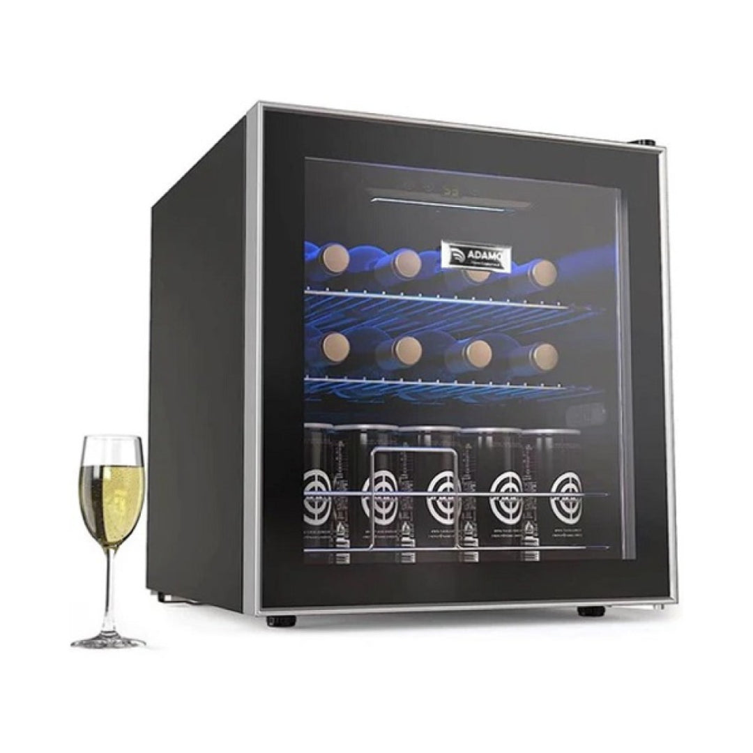 Adamo Freestanding Wine & Beverage Cooler Glass Door - Black | JC50