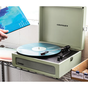 Voyager Vinyl Turntable Record Player With Bluetooth - Sage | CR8017-SA-A