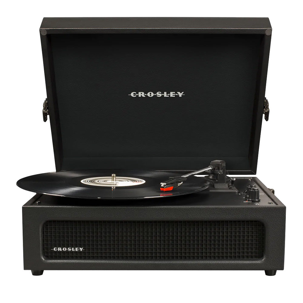 Voyager Vinyl Turntable Record Player with Bluetooth - Black | CR8017B-BK