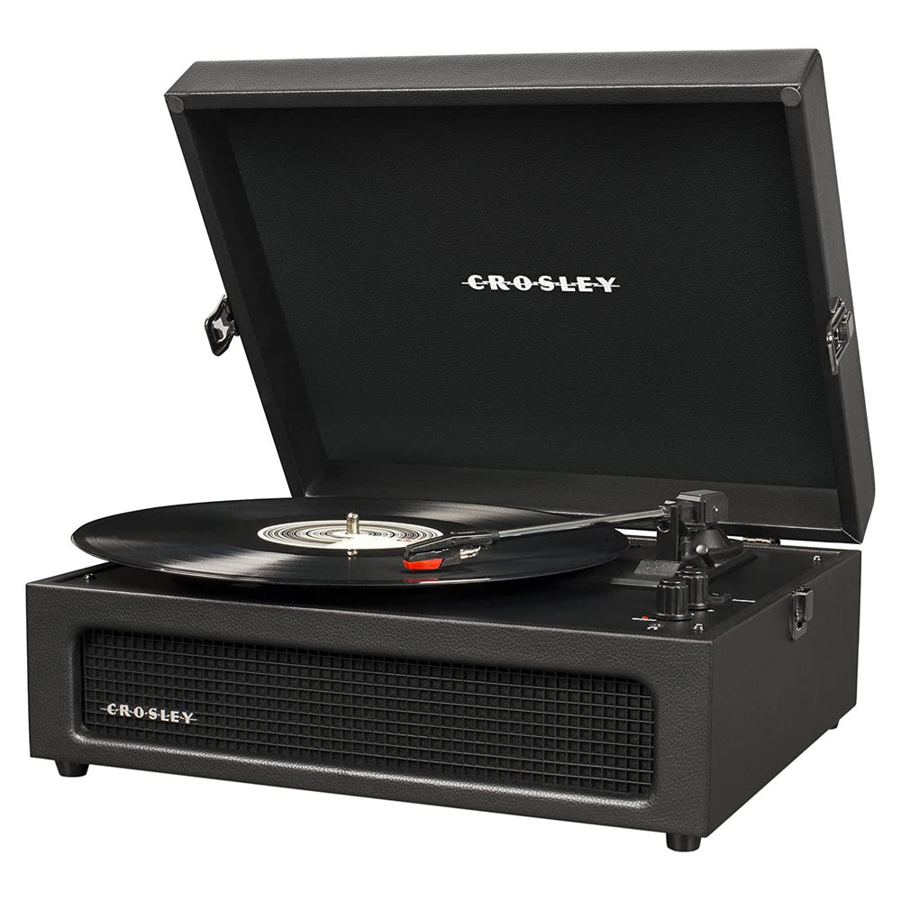 Voyager Vinyl Turntable Record Player with Bluetooth - Black | CR8017B-BK