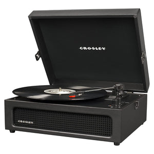 Voyager Vinyl Turntable Record Player with Bluetooth - Black | CR8017B-BK