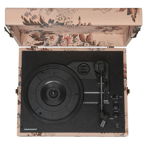 Voyager Vinyl Turntable Record Player With Bluetooth - Floral | CR8017B-FL4