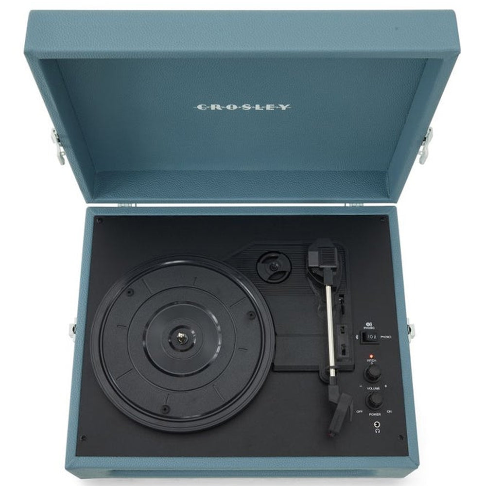 Voyager Vinyl Turntable Record Player With Bluetooth - Washed Blue | CR8017B-WB