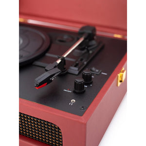 Voyager Vinyl Turntable Record Player With Bluetooth - Burgundy | CR8017B-BUR