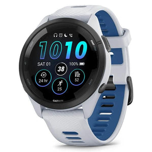 Garmin Forerunner 265 Running Smart Watch - Whitestone & Tidal Blue | 49-GAR-010-02810-11