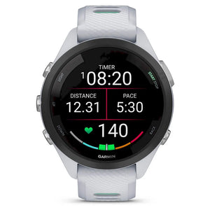 Garmin Forerunner 265S 1.1 Inch Running Smartwatch - Whitestone / Neo Tropick | 49-GAR-010-02810-14
