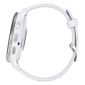 Garmin Venu 3 Stainless Steel Bezel Silicone Band - Whitestone | 49-GAR-010-02784-00