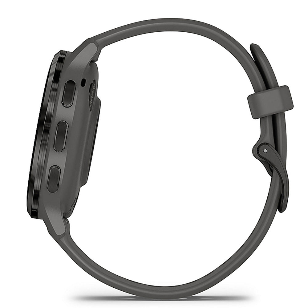 Garmin Venu 3S Slate Stainless Steel Bezel Silicone Band - Pebble Grey | 49-GAR-010-02785-00