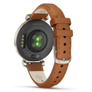 Garmin Lily 2 Classic Bluetooth Smart Watch - Cream Gold / Tan Band | 49-GAR-010-02839-02