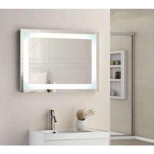 Tailored Niamh Square Strip De-Mist LED Touch Heated Bathroom Mirror - 700mm x 500mm | 151797