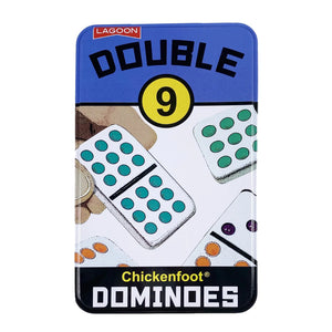 Lagoon Double 9 Dominoes in a Tin | L55402