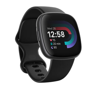 Fitbit Versa 4 Health & Fitness Smart Watch - Black & Graphite | 79-FB523BKBK